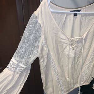 Detailed lace up top